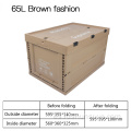 Caja plegable de moda marrón 65l con cubierta